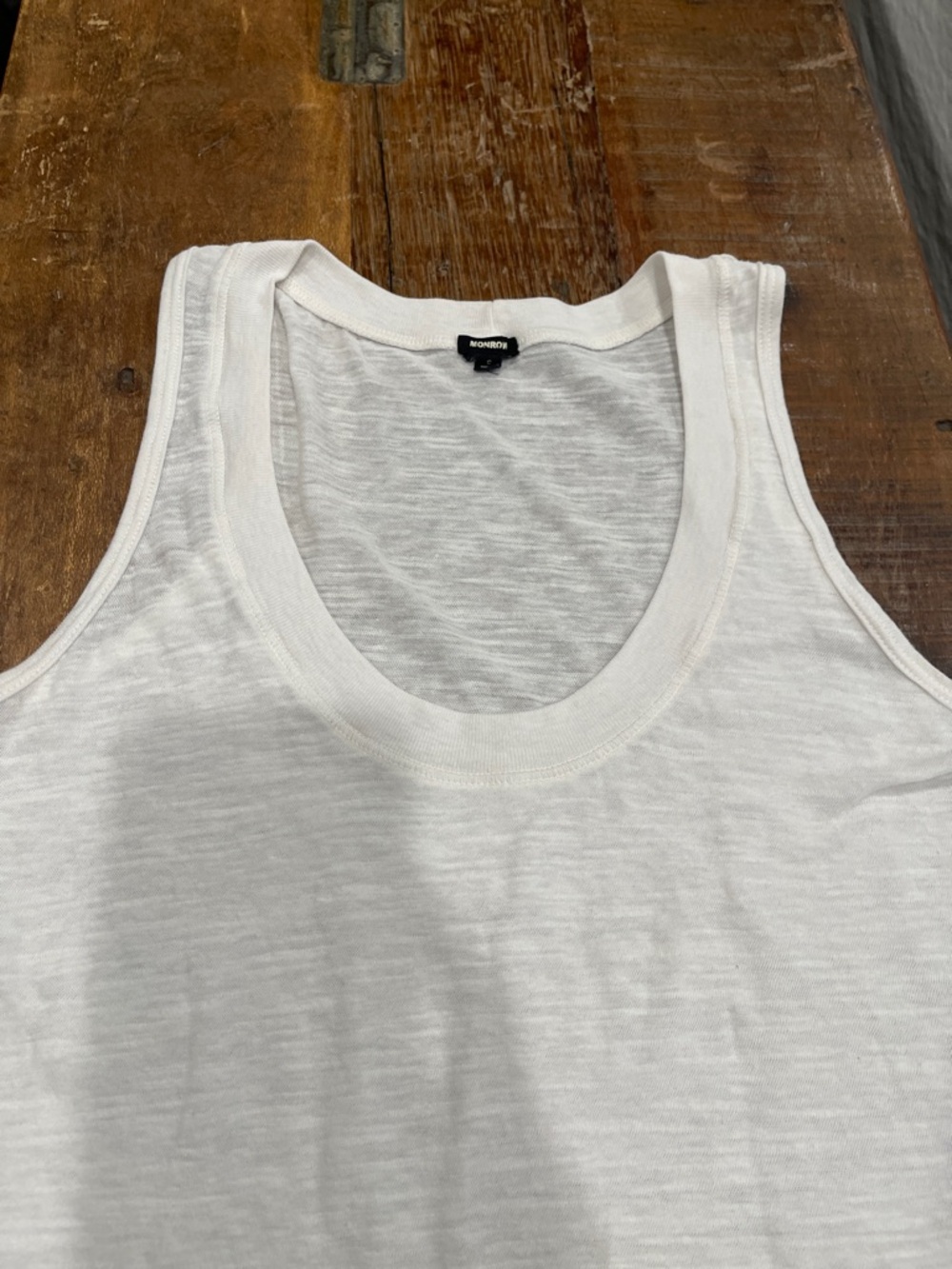 Monrow-White Women's Racerback Tank Top - Lightweight Scoop Neck - Picture 4 of 7